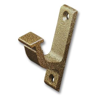 Vertical Bracket for Rolling Hook Library Ladder Top Guides - Hammered Antique Brass Finish
