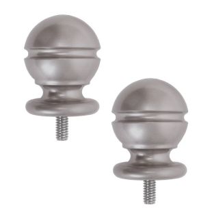 End Stop Kit for Rails 1 1/2" Ball - Satin Nickel Finish