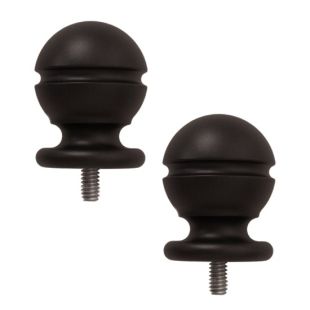 End Stop for Rails 1-1/2" Ball  - Black Finish