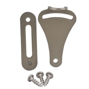 Quiet Glide QG.1307.01.02 Rolling Door Latch and Strike Plate Kit with Satin Nickel Finish