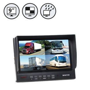 Rear View Safety RVS-699Q 9" TFT LCD Digital Quad View Waterproof Color Monitor