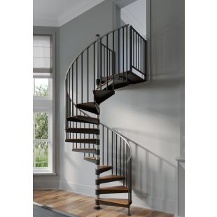 Mylen Reroute 60"D Primed Steel Spiral Stairways