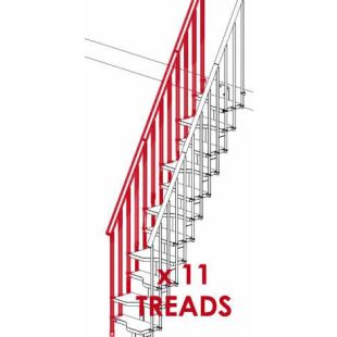 Rintal Second Side Railing Kit for Mini Stairs up to 11 Treads