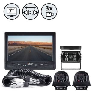 Rear View Safety Backup Camera Systems with Side Cameras and Multi-Camera Quick Connect