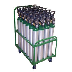 Saf-T-Cart MDE-24 Cylinder Cart - Holds 24 Type D or E Medical Cylinders