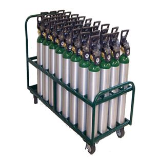 Saf-T-Cart MDE-36 Cylinder Cart - Holds 36 Type D or E Medical Cylinders