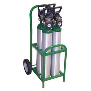 Saf-T-Cart MDE-4 Cylinder Cart - Holds 4 Type D or E Medical Cylinders