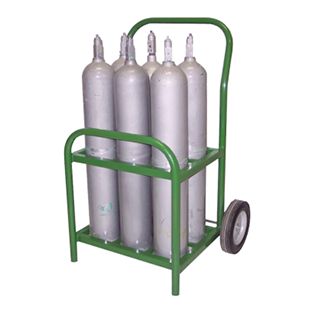 Saf-T-Cart MDE-6 Cylinder Cart - Holds 6 Type D or E Medical Cylinders
