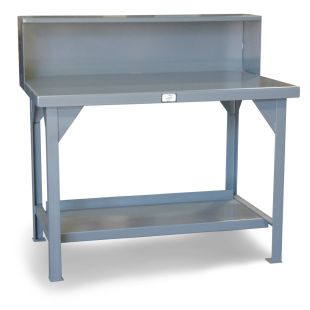 Strong Hold Shop Tables with Riser Shelf
