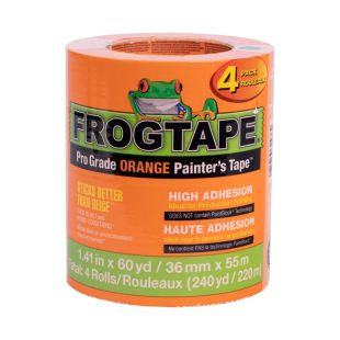 Shurtape 242808 CP 199 / FrogTape® Pro Grade Orange™ Painter's Tape - 36mm W x 55m L - 3.0" Core - Case of 24