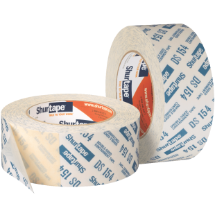 Shurtape 104333 DS 154 Professional Grade, Double-Sided Containment Tape - 48mm W x 25 yd L - 3.0" Core - Single Roll of Tape