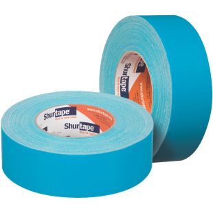 Shurtape 152494 PC 608 Contractor Grade, Co-Extruded Poly-Hanging Duct Tape - 48mm W x 55m L - 3.0" Core - Teal Blue - Case of 24