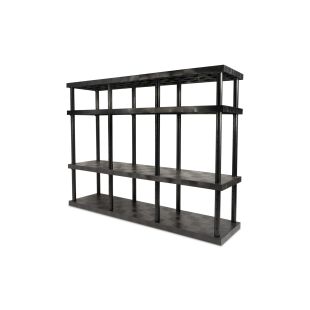 Structural Plastics AST9624x4 96" x 24" DuraShelf® Adjustable Solid Top Shelving - 4 Shelf Unit