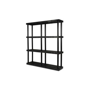 Structural Plastics S6616x4 66" x 16" DuraShelf® Grid Top Shelving 4 Shelf Unit