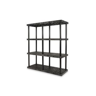 Structural Plastics S6624x4 66" x 24" DuraShelf® Grid Top Shelving 4 Shelf Unit