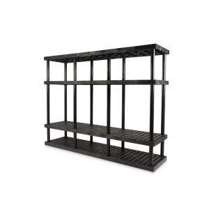 Structural Plastics AS9616x4 96" x 24" DuraShelf® Adjustable Grid Top Shelving - 4 Shelf Unit