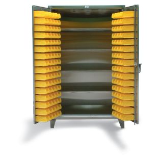 Strong Hold Stainless Steel 4 Shelf Bin Cabinets