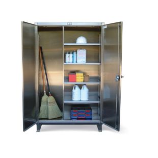 Strong Hold Stainless Steel Broom Closet Cabinets