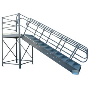 Custom Stairway with Platform Quote Request 