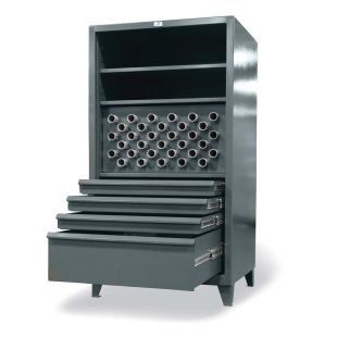 Strong Hold SU-15402 Shelving Unit with Rod Holders and 4 Drawers