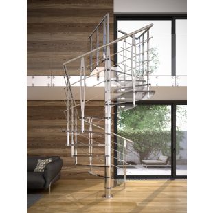 Rintal Tekla Glass Custom Spiral Stairway