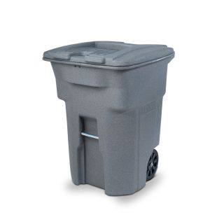 Toter CDA96-53878 64 Gallon Graystone Document Trash Can with Wheels and Lid Lock