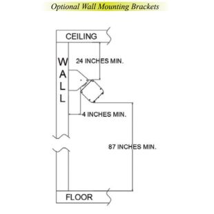 TPI Wall Mounting Bracket for Architectural Flat Panel Emitter Electric Overhead Infrared Heater