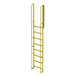 Tri-Arc UCL9009246 - 9  Step U-Design 90&deg; Incline Ladder for Crossover Platforms with Perforated Treads