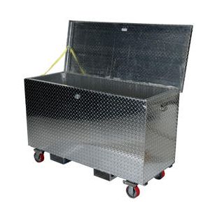Vestil Aluminum Treadplate Portable Tool Boxes with Casters and Fork Pockets