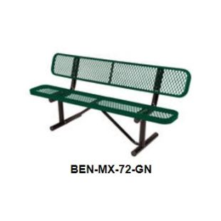 Vestil BEN-MX-72-GN Green Expanded Mesh Bench - 72" Length
