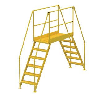 Vestil COL-6-56-44 - 6 Step Steel Crossover Ladder -58-1/4" Clear Height - 50-1/8" Clear Span