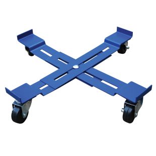 Vestil DRUM-X-H Powder Coated Steel Adjustable Drum and Crate Dolly with Hard Rubber Casters and 1000 lbs Capacity