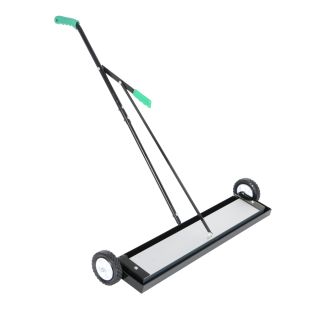 Vestil MPSR-36-B Magnetic Sweeper with Handle Release and 70 lbs Capacity - 36" Wide