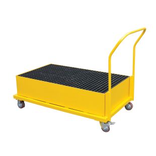 Vestil SRBC-YL-2 Steel Retention Basin Drum Cart - 1200 lbs Capacity
