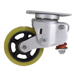 Vestil CST-G80-6X2PU-S Japanese Engineered 6" Swivel Spring Loaded Towing Non-Marking Polyurethane Caster