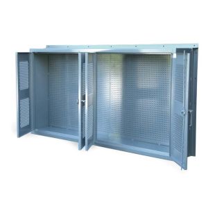 Strong Hold Wall Mounted Pegboard Cabinets with Ventilated Doors