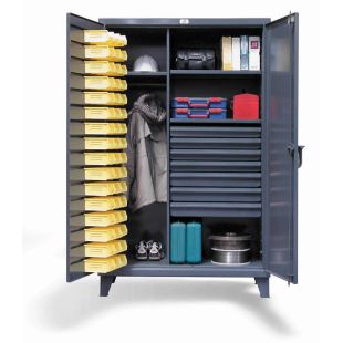 Strong Hold Wardrobe and Bin Drawer Storage Cabinets