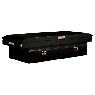 Weather Guard 116-5-03 - 72" Saddle Box - Steel - Full Size - Extra Wide Single Lid - Gloss Black