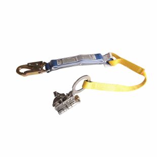 Werner L240001 Stainless Steel Trailing Rope Grab for 5/8" Rope with 3' Shock Absorbing Lanyard