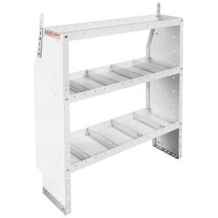 Weather Guard 9354-3-03 Adjustable 3 Shelf Unit for Van Interior Storage and Organization - 42"L x 13-1/2"D x 44"H