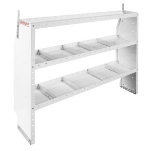 Weather Guard 9356-3-03 Adjustable 3 Shelf Unit for Van Interior Storage and Organization - 60"L x 13-1/2"D x 44"H