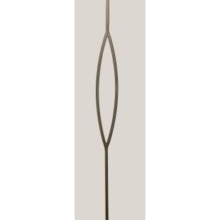 M432 Liberty Rounded Panel Iron Baluster 1/2" x 44" - Satin Black - LITE