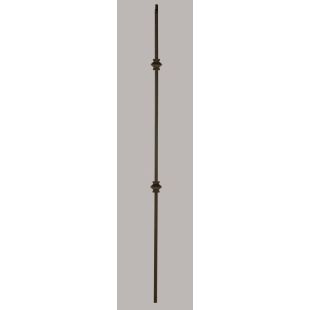 L2557/2KNUC44 Versatile Double Knuckle Iron Baluster 1/2" x 44" - Satin Black - LITE