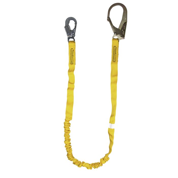 Guardian 11201 6' Single Leg Internal Shock Absorbing Lanyard with  Snaphook/Rebar Hook