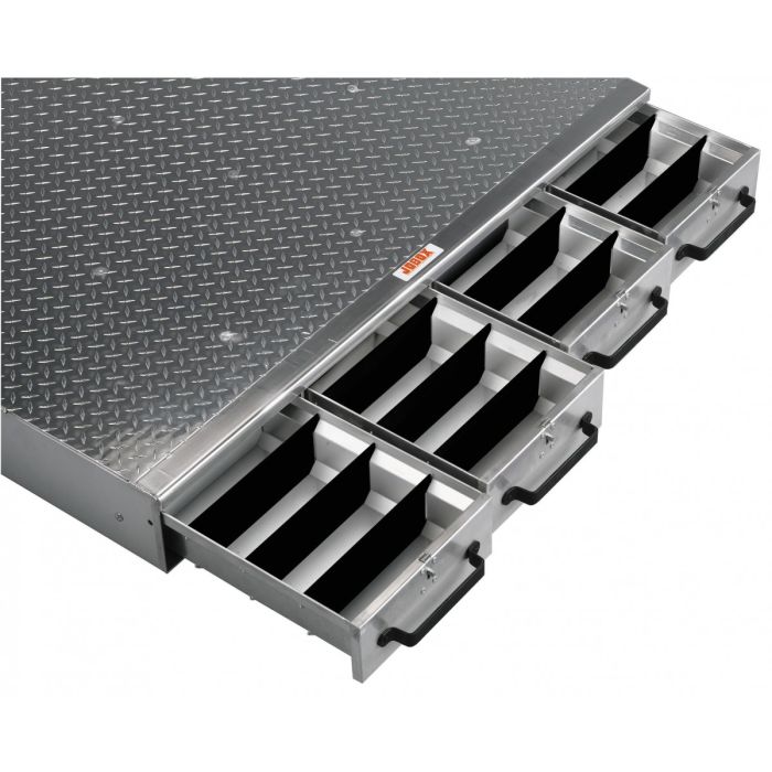 JOBOX 1404980 4 Drawer Long Floor Heavy-Duty Aluminum Drawer
