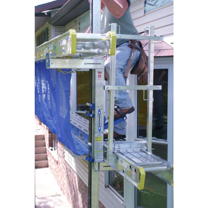 48'W x 24'H Werner Aluminum Pump Jack Scaffolding System