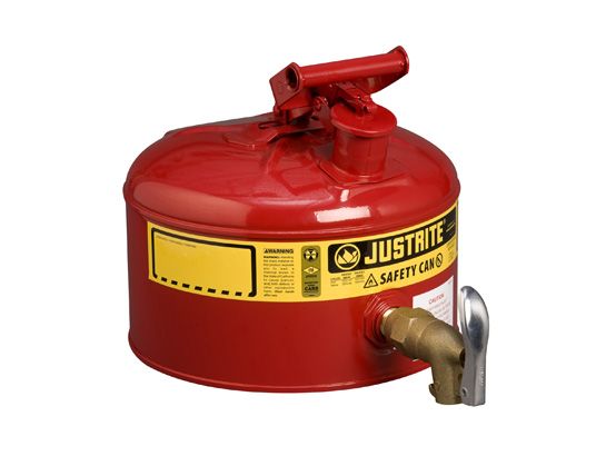 業務用スチーマー　本体レッド Justrite 7225150 Red Type I Steel Shelf Safety Can with Bottom