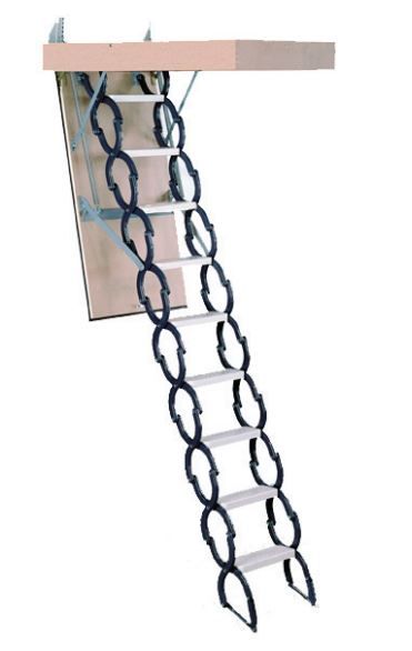Rainbow Star Steel Telescoping Scissor Attic Ladder Stairs