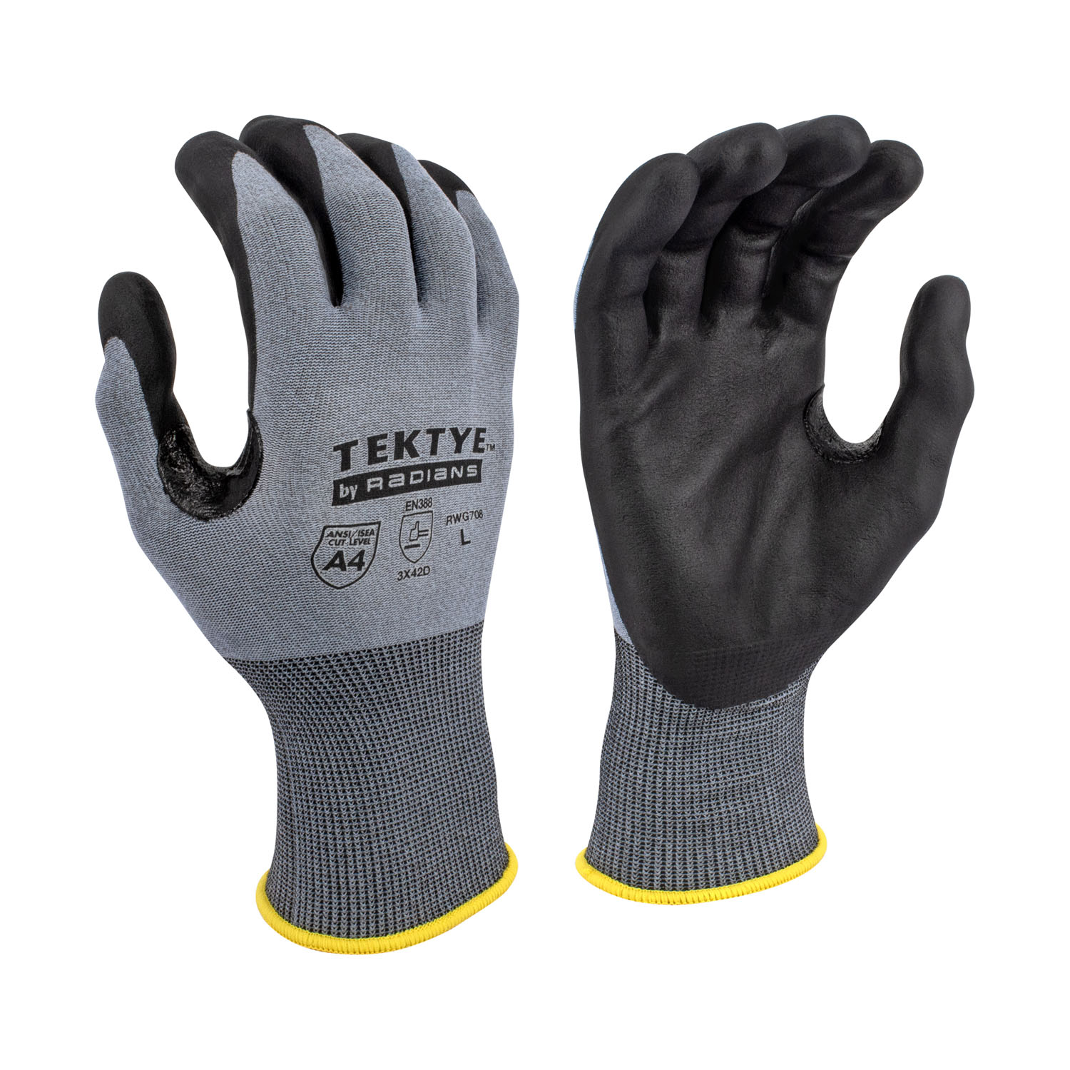ロレッタ6751 Radians TEKTYE® A6 Nitrile Dip with TPR Cut Protective Work Glove