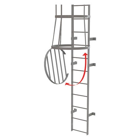 Tri-Arc OPFS03-Y Guard Door for Yellow Fixed Steel Access Ladder